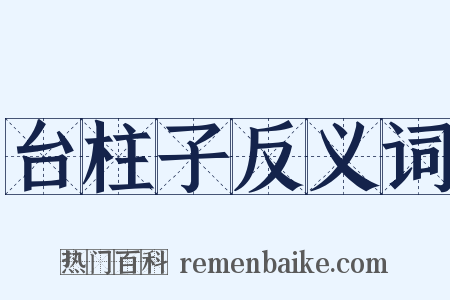 台柱子反义词是什么意思的图片